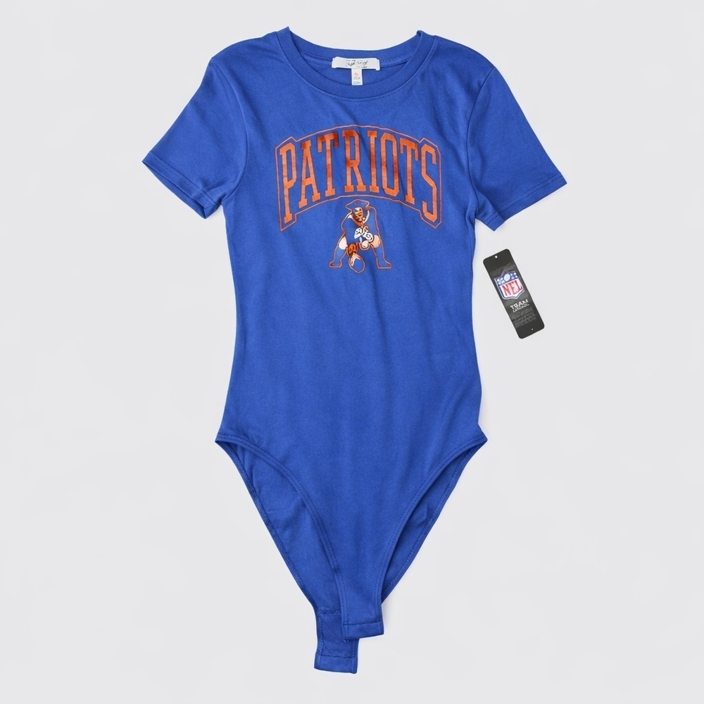 Women's Royal Blue New England Patriots Bodysuit